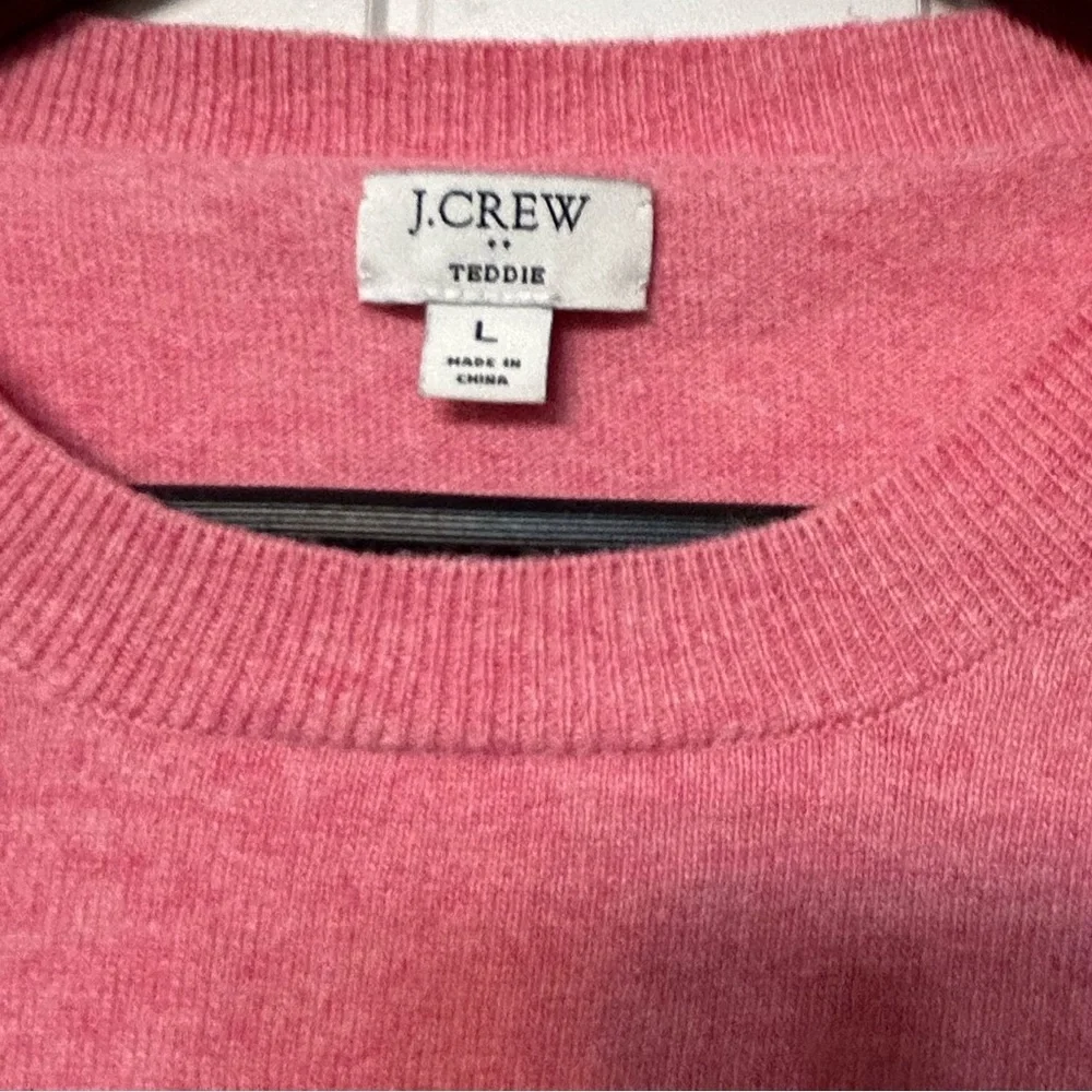 J. Crew bundle merino wool Teddie Pink and Blue Sweater Set